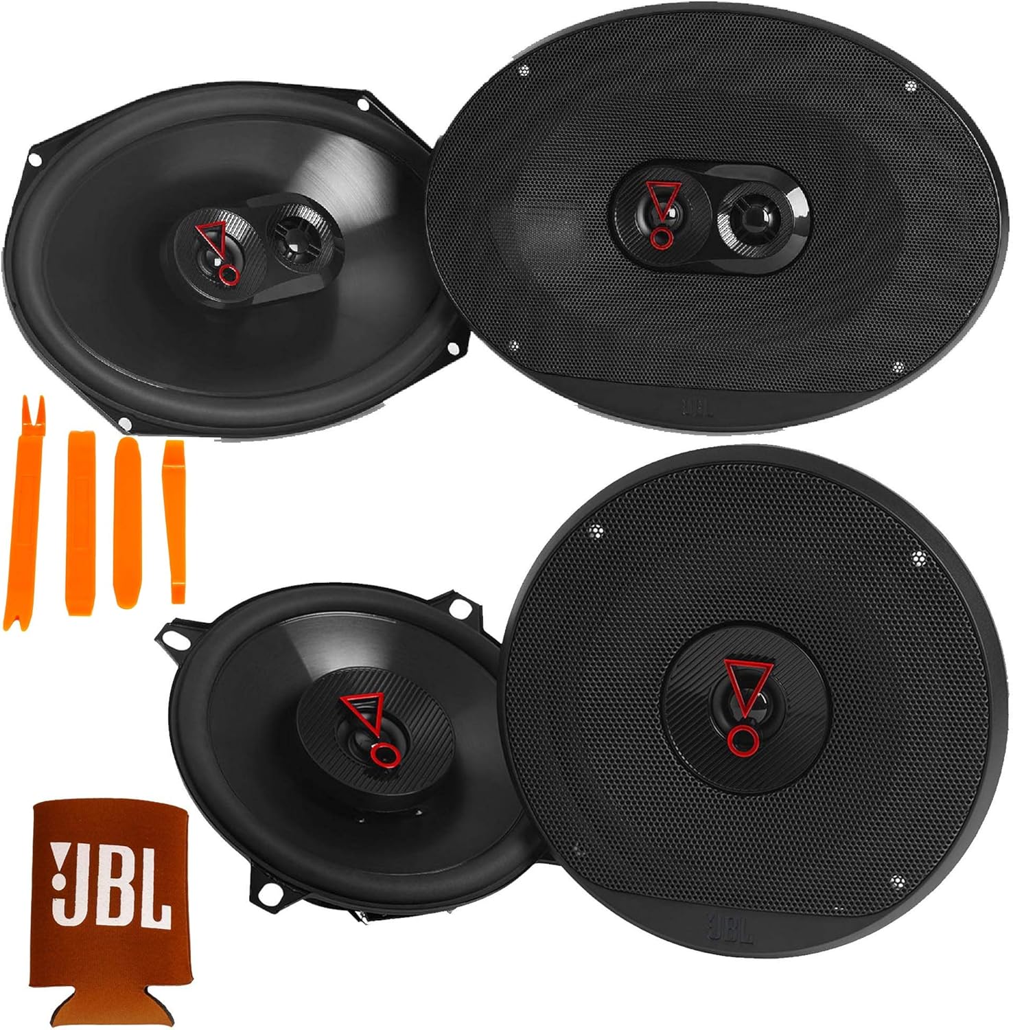 JBL STAGE3 Bundle 1-Pair Stage3 9637AM 6x9 3-Way Speakers + 1-Pair Stage3 527AM 5.25