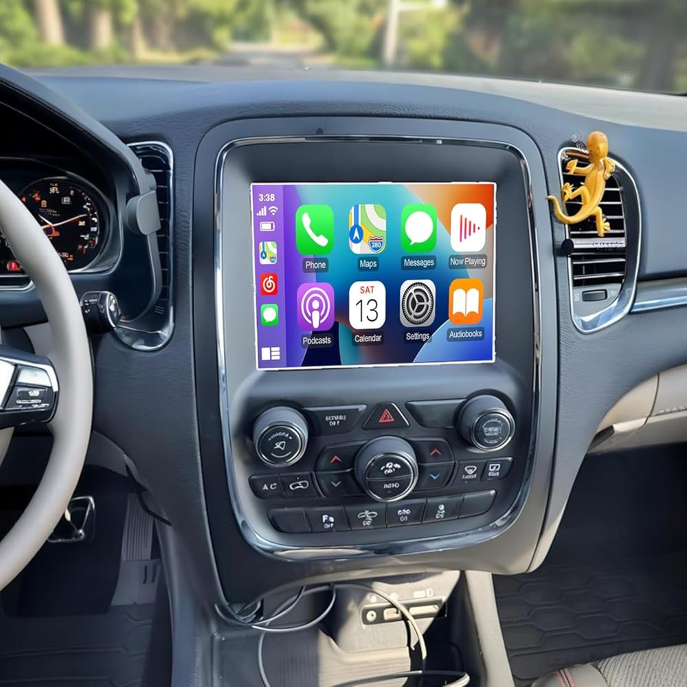 PHEZEN 8.4 inch Car Stereo Fit for Dodge Durango 2014-2020, Android 14 Double Din Car Radio with Carplay & Android Auto GPS Navigation BT Mirror Link WiFi Backup Camera 2+32G