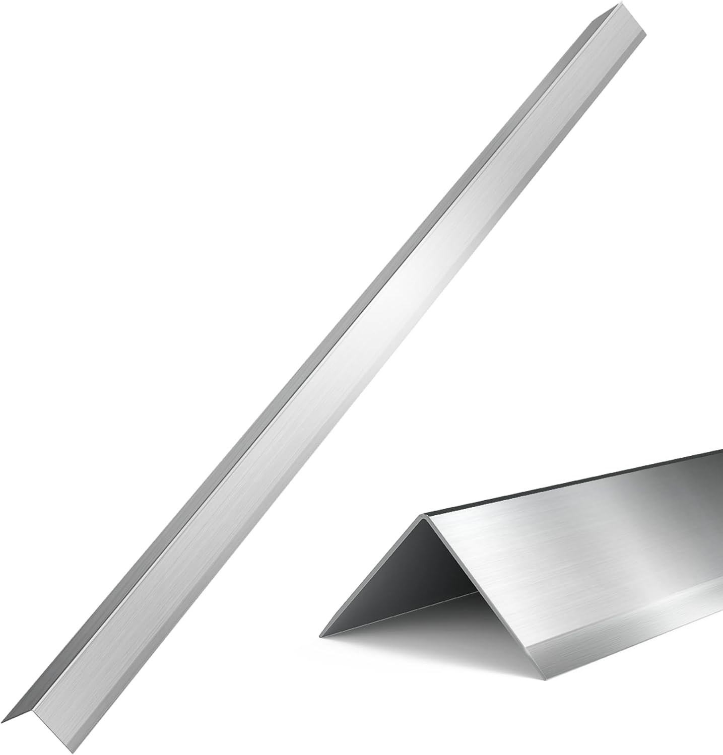 10 Pack Stainless Steel Wall Corner Guard Metal Wall Corner Guard Wall Protection 304 Stainless Corner Guard 2 x 2 x 48 inch with 90-Degree Angle