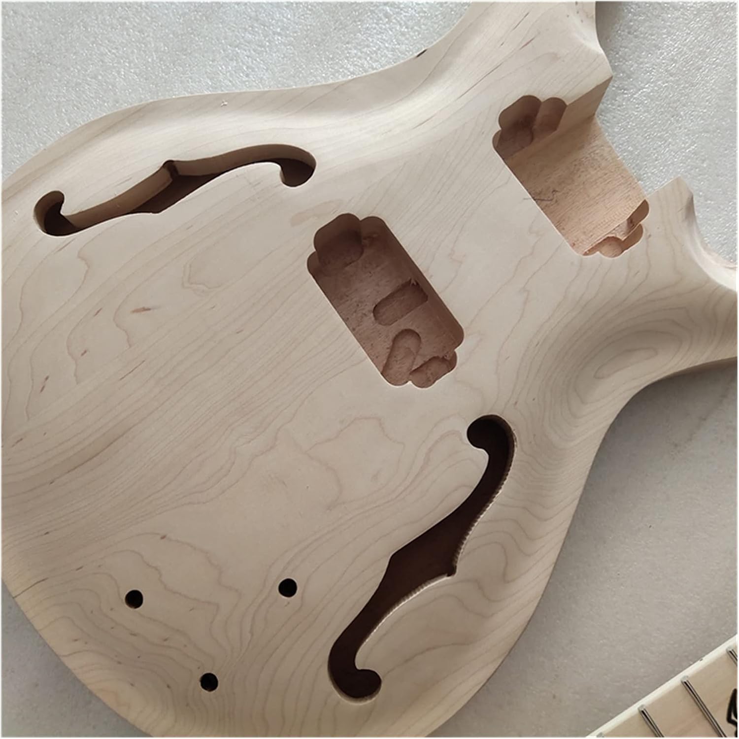 Unfinished Guitar Body 1 Set Unfinished Guitar Neck and Body for PRS Style Electric Guitar Kit Guitar DIY Accessory