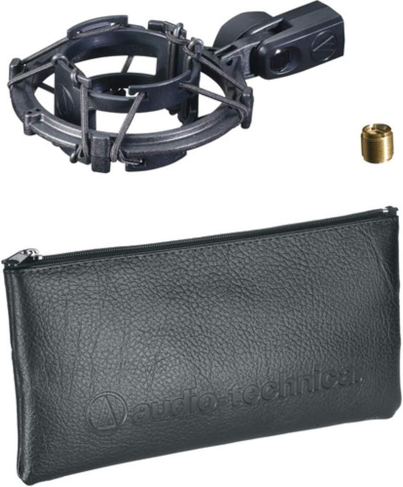 Audio-Technica AT2050 Multi-Pattern Condenser Microphone Bundled with Microphone Arm + Wind Screen Pop Filter + 20-Feet XLR Cable + Cleaning Cloth (5 Items)