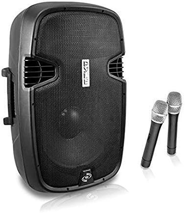 Pyle Portable PA Bluetooth Speaker System - 1000W Active Powered Home Outdoor Speaker w/ 12