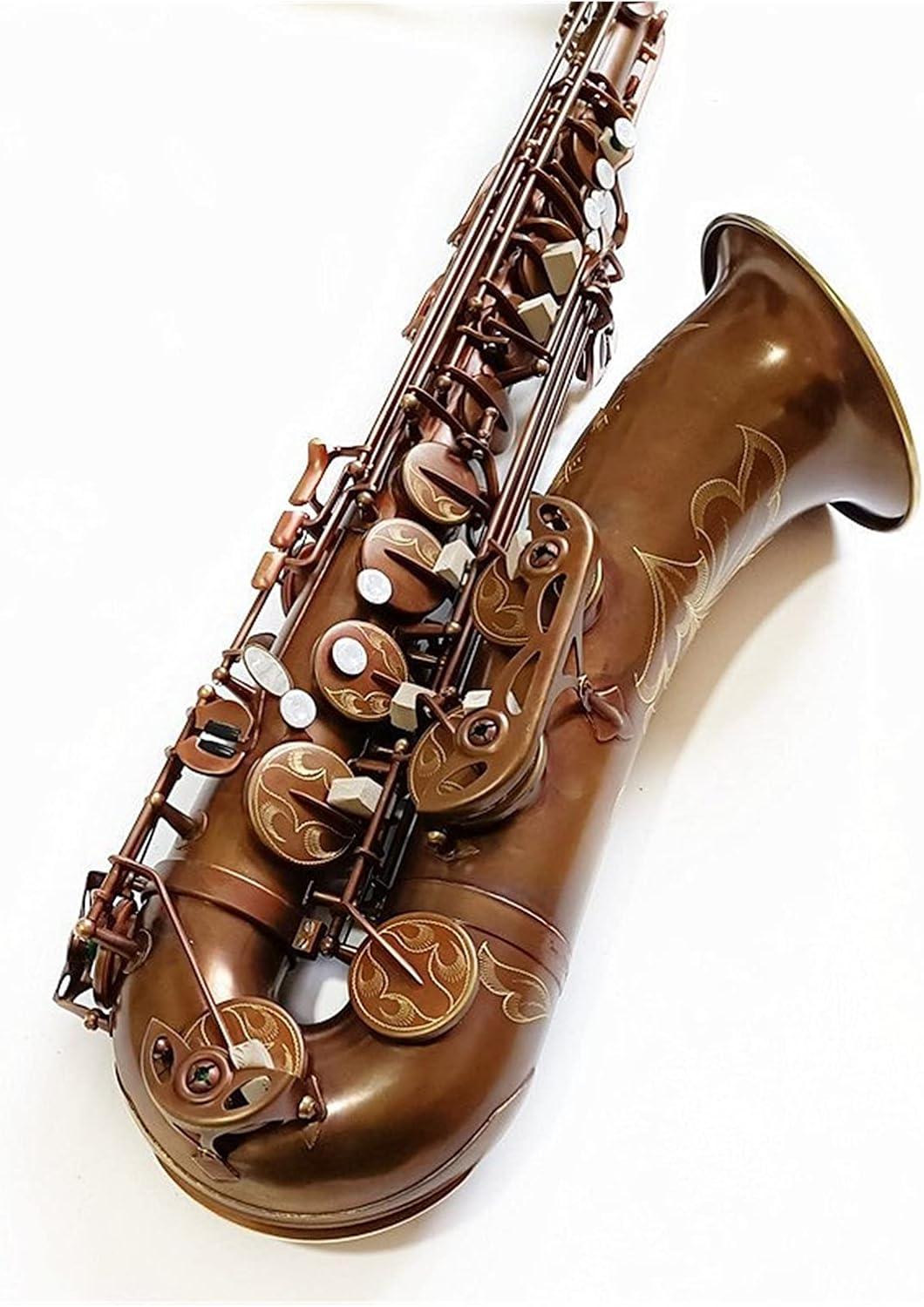 Sax Beginners Kit Tenor Saxophone Instruments Antique Copper Simulation Brass with Mouthpiece Wind Instrument