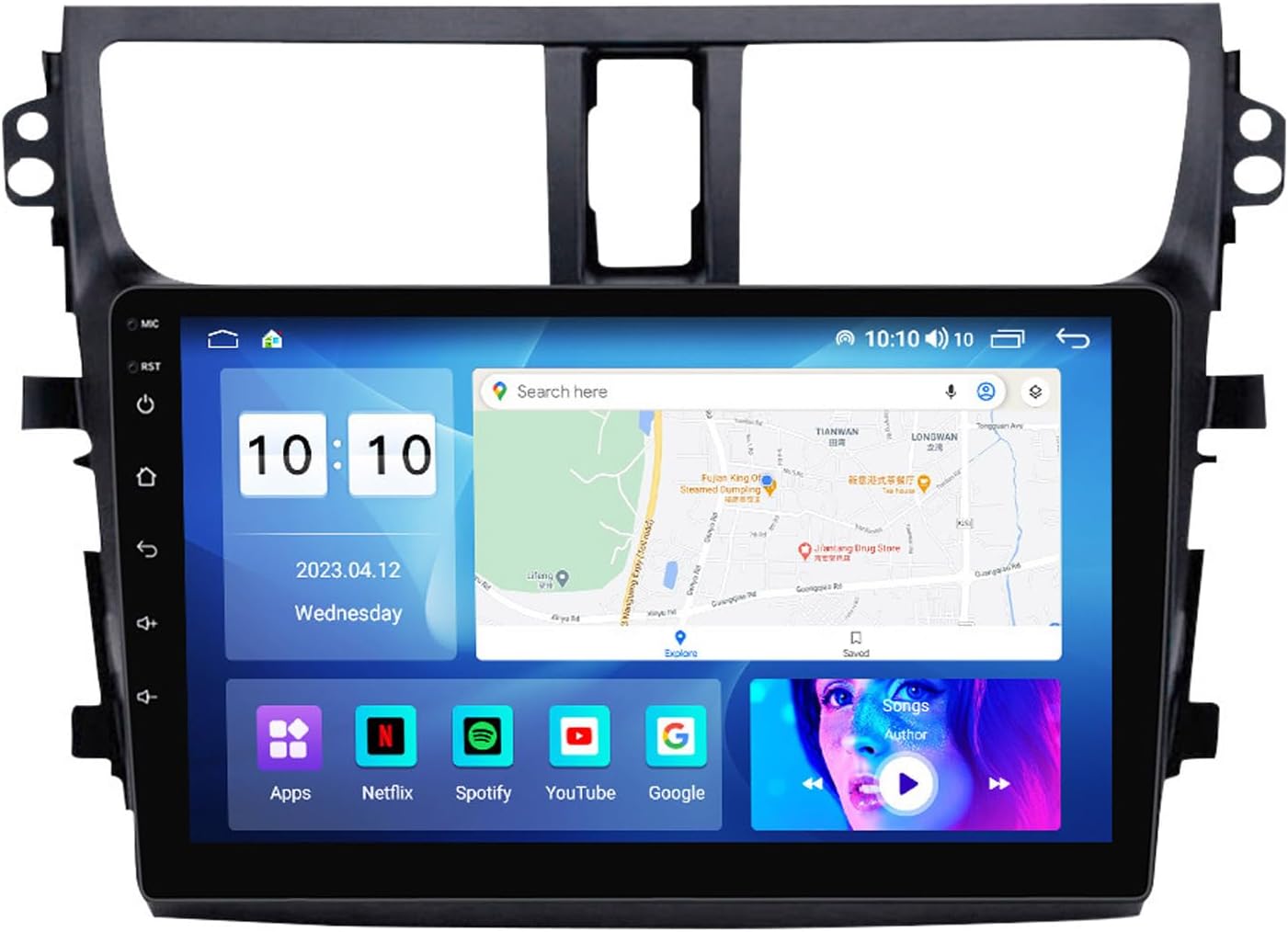 Android 12 Car Stereo 9 inch Built-in Wireless Carplay and Android Auto Support Bluetooth GPS DSP FM/AM RDS Radio for Suzuki Celerio 2015-2018