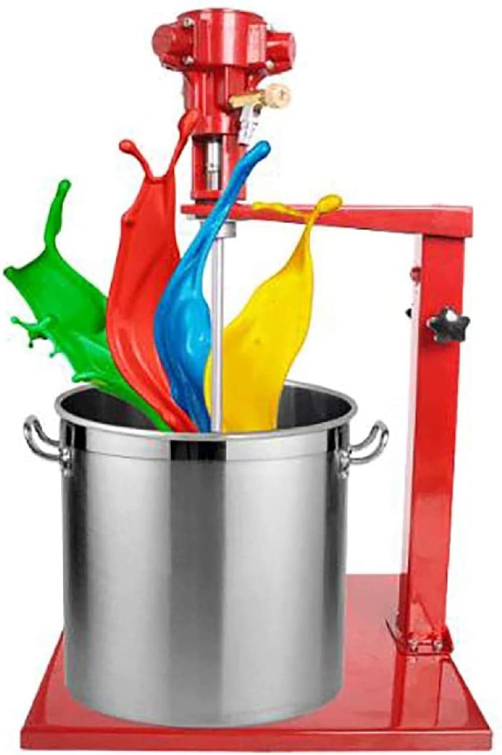 Pneumatic Mixer, 5 Gal/20L Stainless Steel Automatic Lifting Mixer Paint Stirring Machine for Paint Mixing In Paint Factory, Home Industry, Food Industry