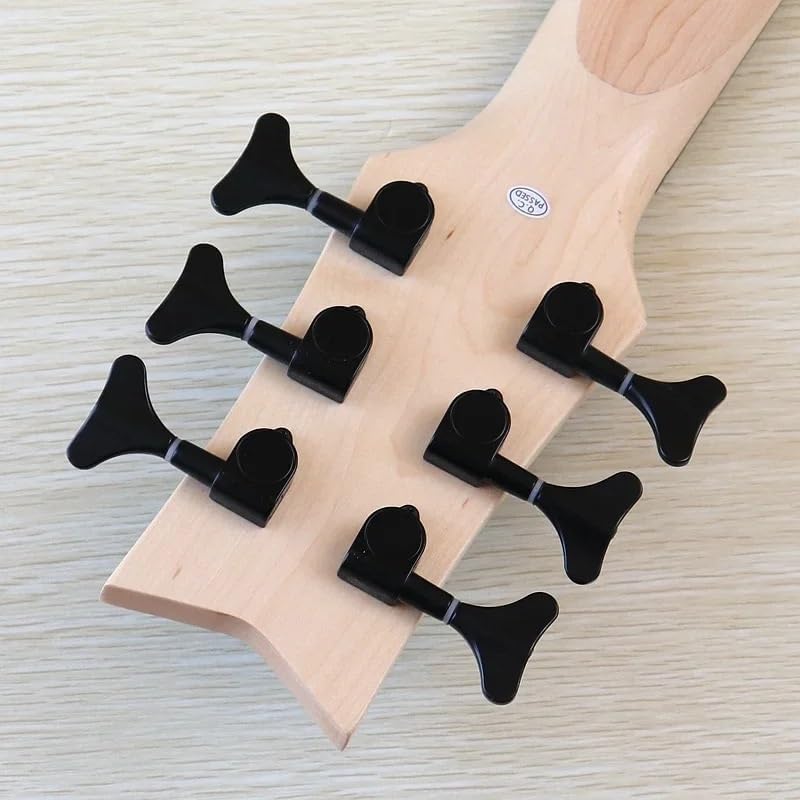 Left Handed 6-String Electric Bass Guitar,43-Inch Full Size, Solid Basswood Body,Canada Maple Neck & Fingerboard,24-Fret