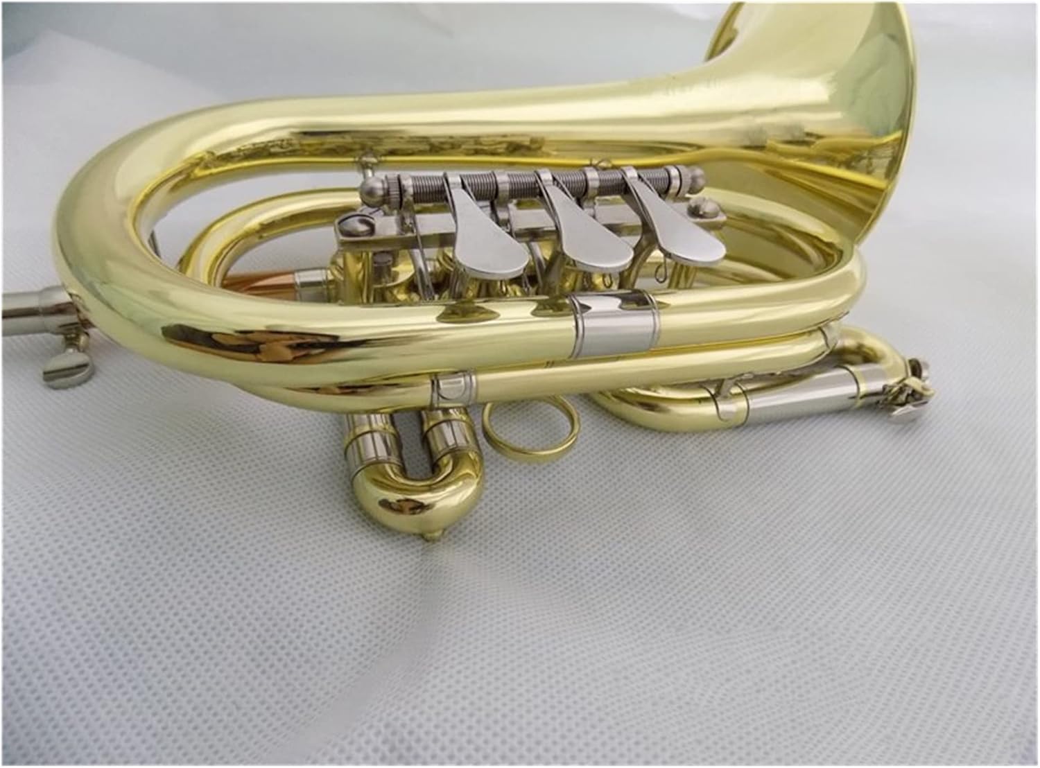 Trumpets Beginner Rotary Bb Cornet Musical Instruments Yellow Brass Cornet Trumpet with Case and Mouthpiece Trumpet Set