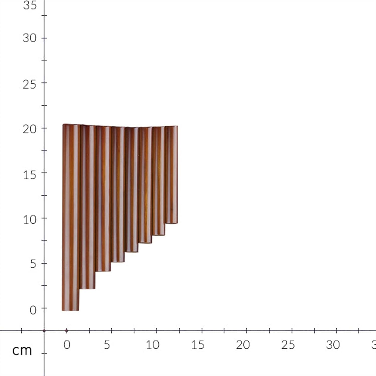 8 Pipes Pan Flute Panpipes Woodwind Instrument Brown Bamboo Pan Flute (Color : Left)