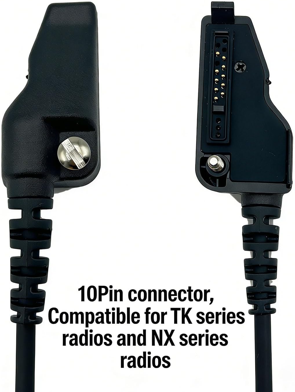 10 Pack KMC-25 Remote Speaker Microphone Shoulder Mic Compatible with NX-200 NX-210 NX-300 NX-3200 NX-3300 NX-410 NX-411 NX-5200 NX-5300 NX-5400 TK-2180 TK-3180 TK-5210 TK-5220