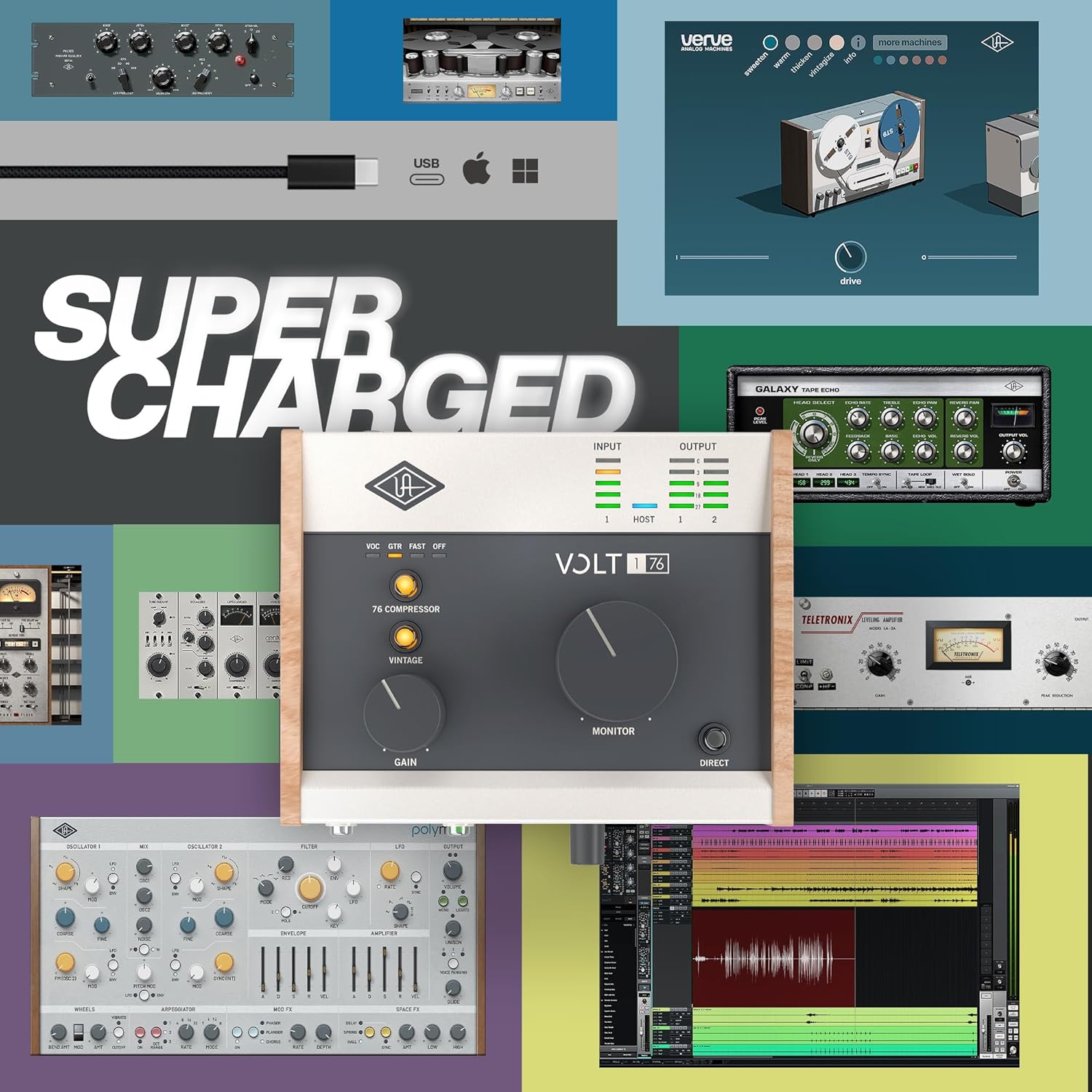 Universal Audio Volt 176 USB Recording Studio Audio Interface