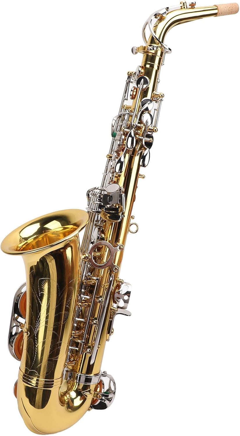Eb Alto Saxophone Professional Brass Woodwind Instrument Sound Performance Saxophone for Beginners Students Professionals