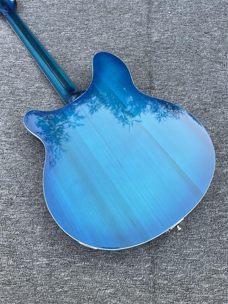 Custom 12-string electric guitar, electric guitar, blue color, rosewood fingerboard