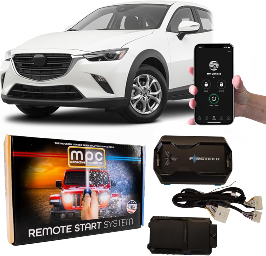 MPC Remote Start Kit Compatible with Mazda CX-3 2016-2022 || Phone App Control Included || Plug and Play || No Wire Splicing || USA Tech Support