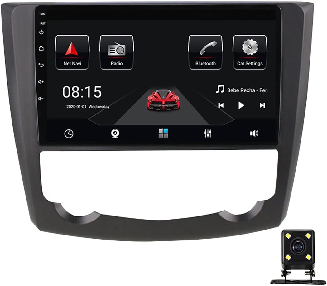 Double Din Car Stereo, 9 Inch Touchscreen Car Radio Receiver for Renault Kadjar 2015-2017 with Bluetooth, Backup Camera, Steering Wheel Control, FM/RDS Car Radio, USB,6g+128g