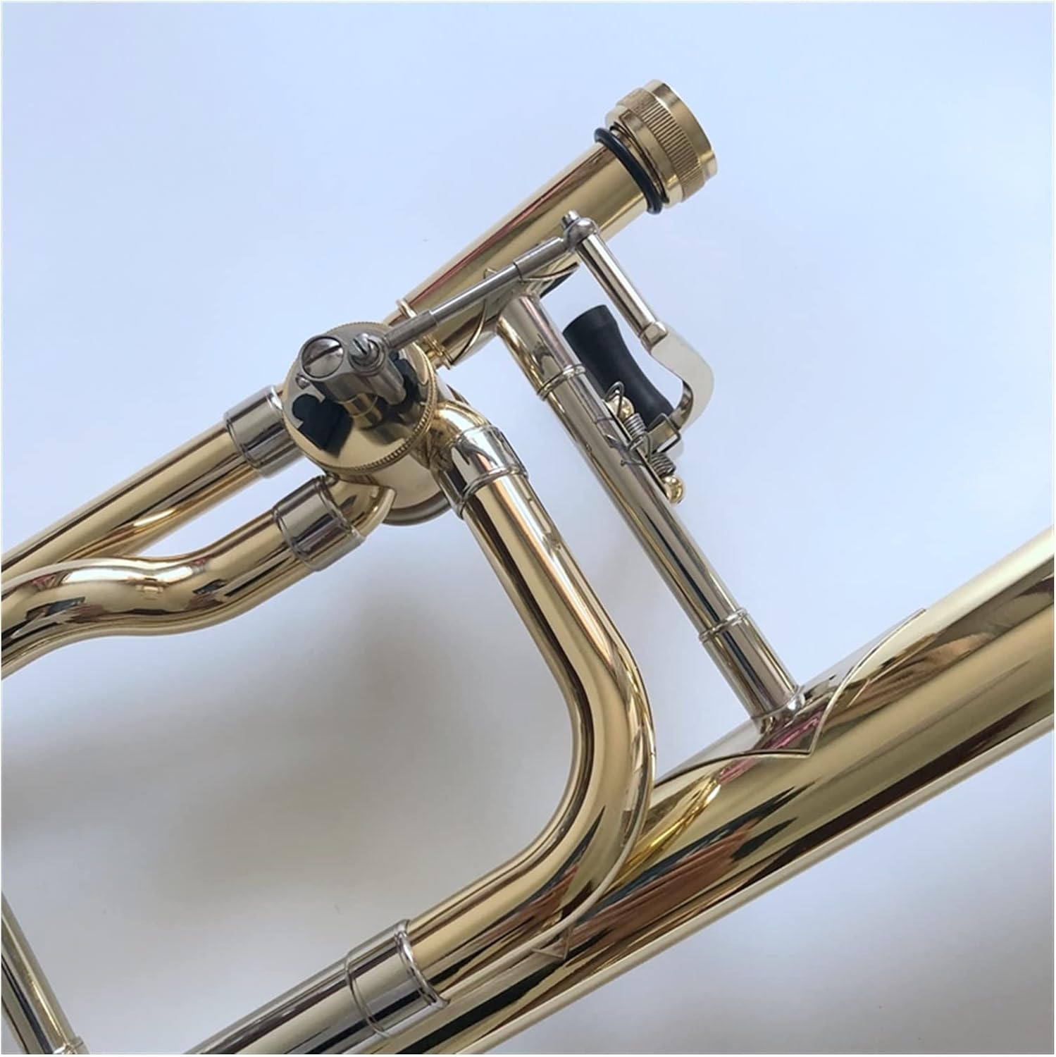 FLFL Student Trombone Professional B/F Tenor Trombone Phosphor Bronze Lacquered Gold with Accessories