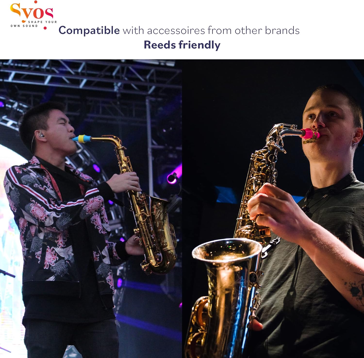 Syos Alto Saxophone Mouthpiece, Smoky Model, Improve the Sound of your Alto Sax with this Easy-To-Play, Dark and Warm Alto Mouthpiece (6 - Anthracite Gray, 6)