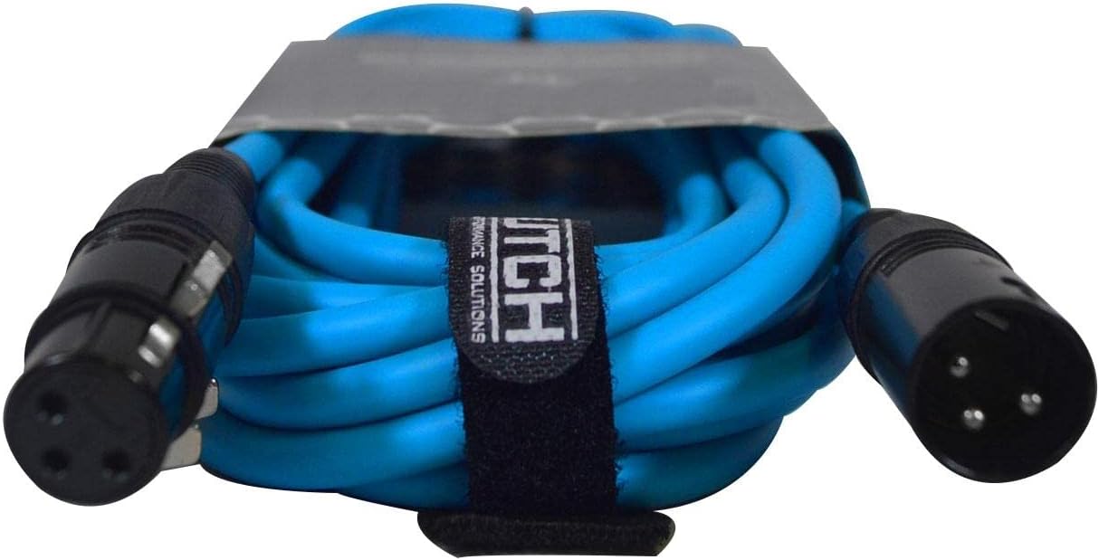 Pro Audio DJ 20' ft XLR Male to XLR Female Blue Microphone Speaker Cables 20 Pa