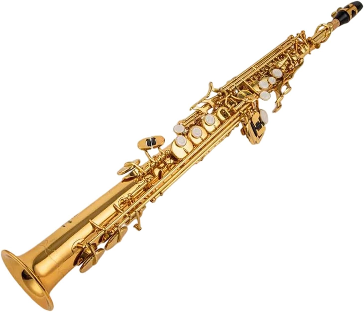 Professional Saxophone Straight Soprano Saxophone B Flat Key Woodwind Instrument