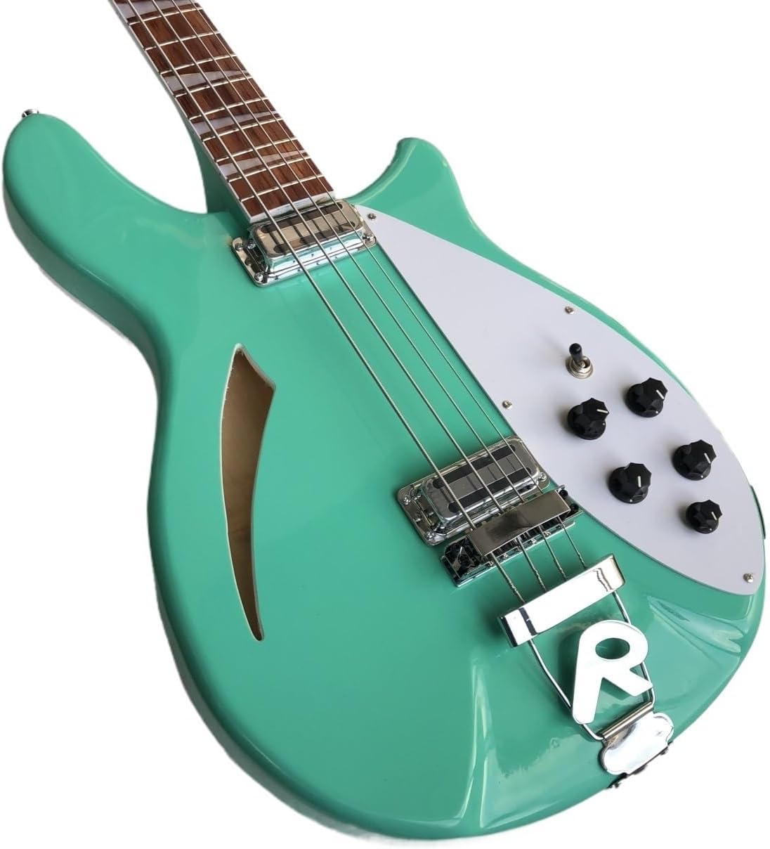 Blue Semi-Hollow Electric Bass Guitar - 4-String - 20 Frets