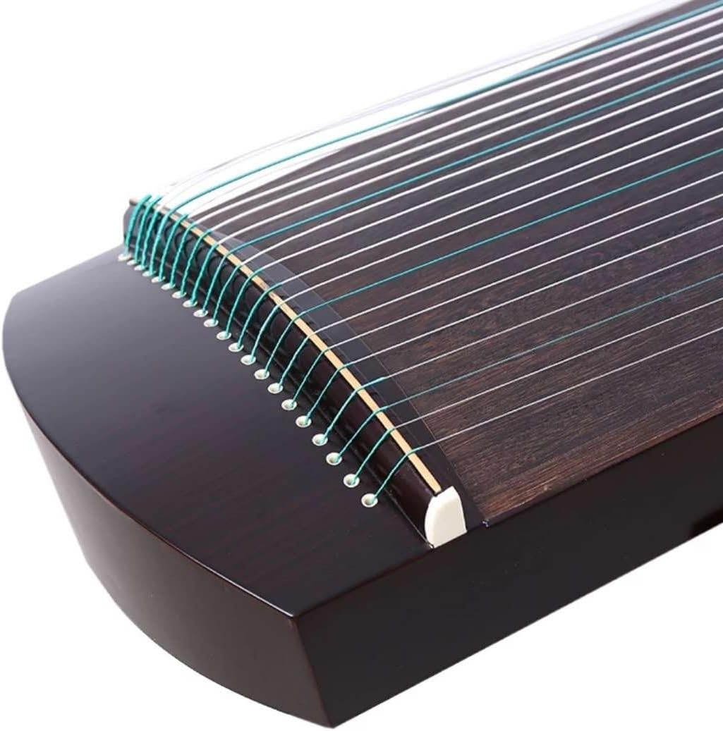 OrientalMusicSanctuary Professional Black Sandalwood Travel Guzheng - INCLUDES COMPREHENSIVE TUTORIAL BOOK AND ETUDES