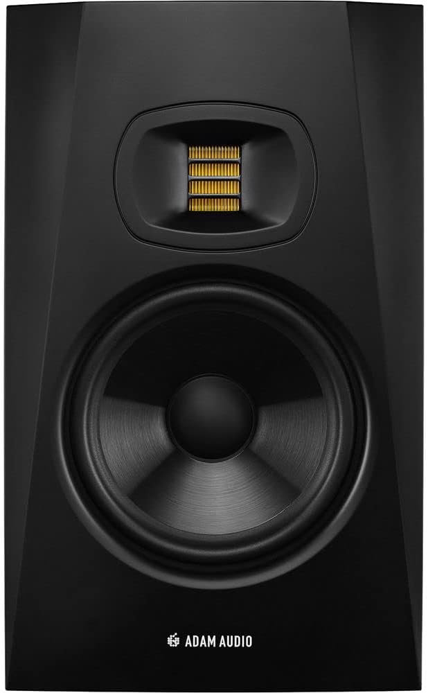 Adam Audio T7V Studio Monitor (Pair) with Frameworks Isolation Pads, Hosa Interconnect Cables, XLR Cables and On-Stage SMS6000-P Studio Monitor Stands
