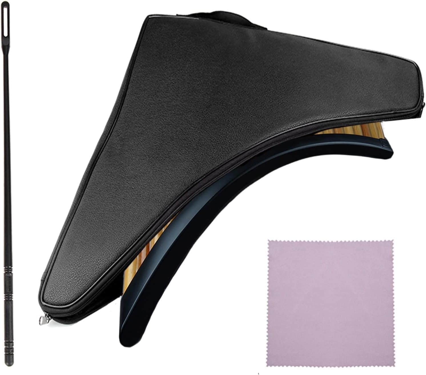 KESHUO 22 Tubes Pan Flute G Key Removable Tray Woodwind Instrument Handmade Pan Pipe Panpipes