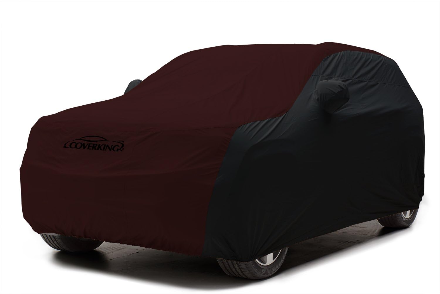 Coverking Custom Car Cover for Select Hummer H1 Models - Stormproof (2-Tone Wine with Black Sides)