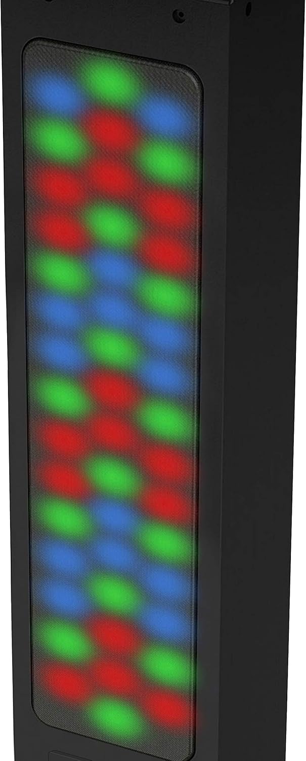 Starion KS829-B Bluetooth Karaoke Machine l Pedestal Design w/Light Show l 4 Built-in Speakers & 2 Tweeters l Two USB for Bluetooth / MP3 Record & Playback l Disco Ball Effect l Two Microphones