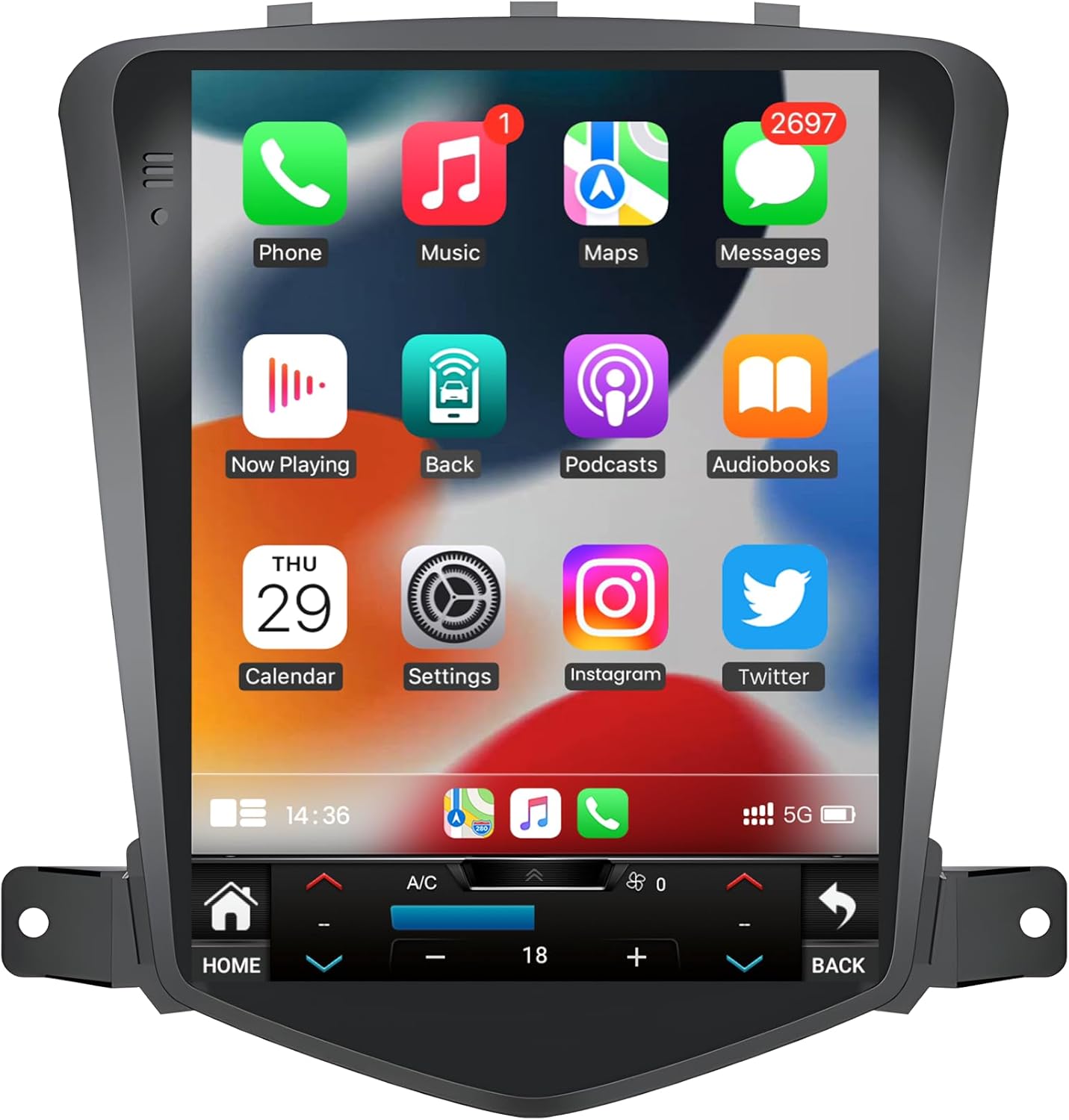 4Core 64ROM Upgrade Car Radio Stereo for Cruze 2009 2010-2015:Wireless Carplay Andriod 10.4 inch Touchscreen 1080P Backup Camera GPS SWC Bluetooth FM/RDS 5G-WiFi