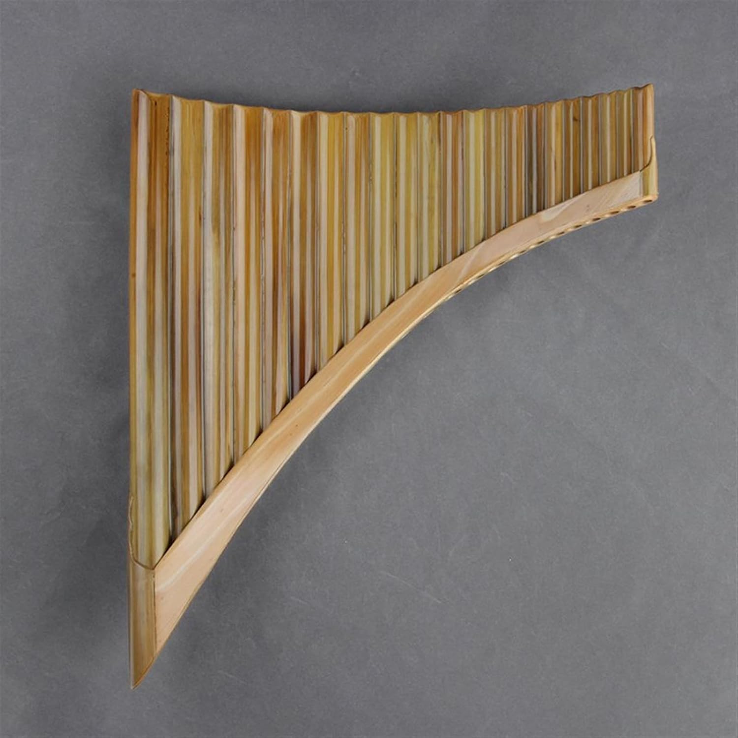 22 Pipes Pan Flute C Key Panpipes Woodwind Instrument Natural Bamboo Pan Flute in C Key (Color : Right)