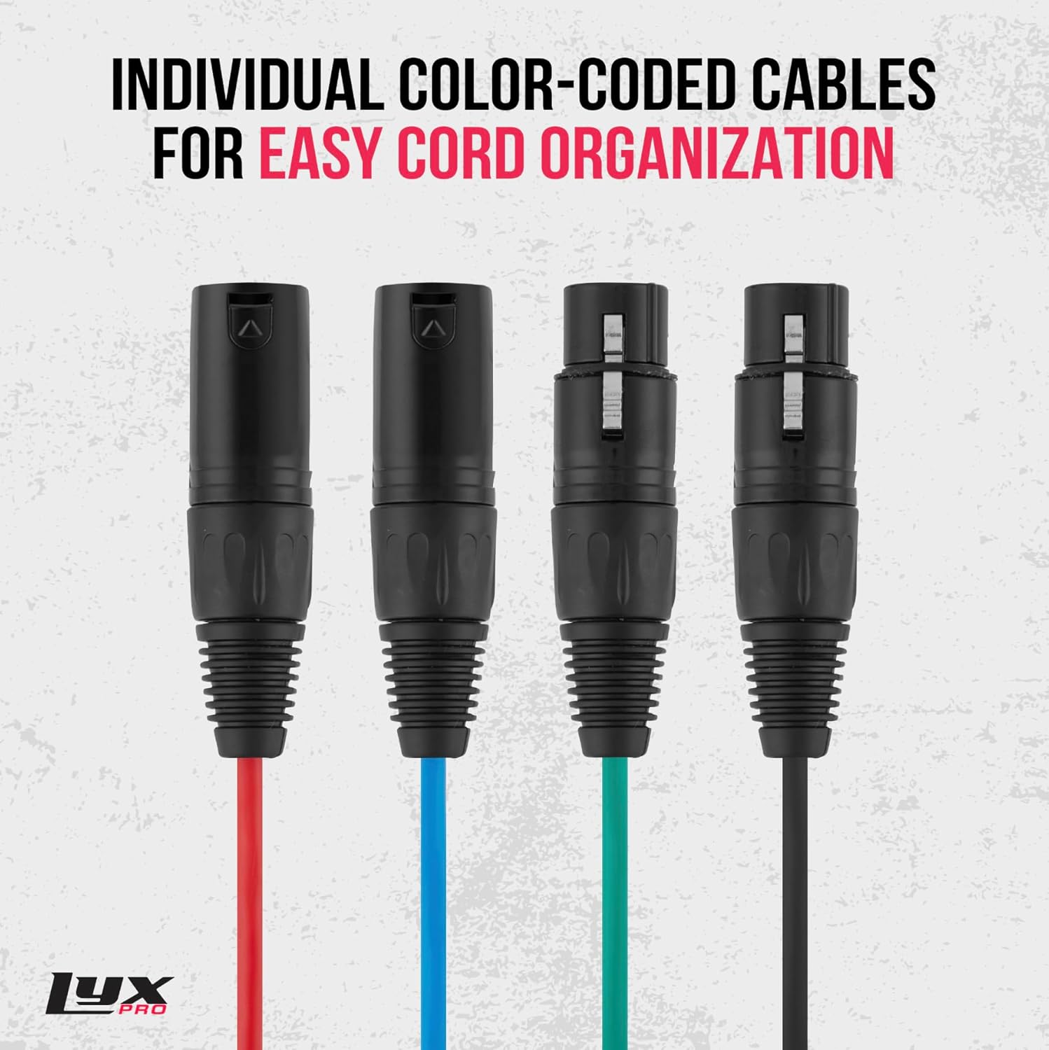 LyxPro Audio Snake Channel XLR 3 Pin Multi Network Breakout for Stage Sound Lighting and Recording Studio XLR to RJ45 Ethercon with 3 Feet Cable Connection (Pair of 4)