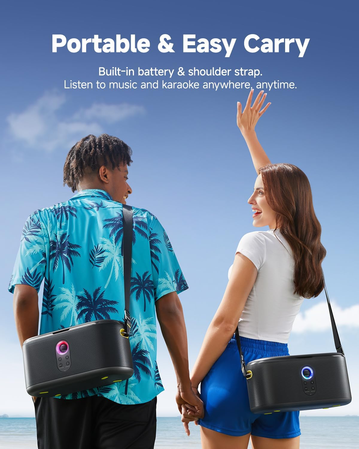 Ikarao Karaoke Machine for Adults, with Lyrics Display, 10.1