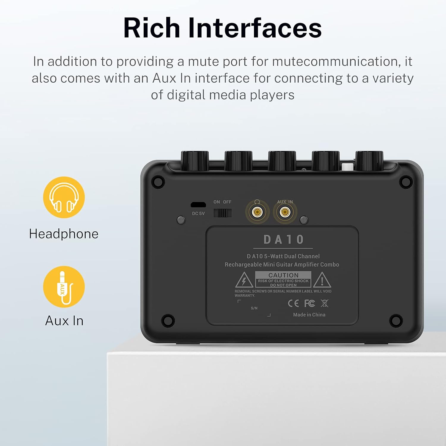 Donner HUSH X PRO Electric Guitar Kit - Smart Travel Guitar with Dozens of Preset Combinations, 7 Tone Sim Options, Midnight Glow and Donner Mini Guitar Amp Small Electric Amplifier 5W