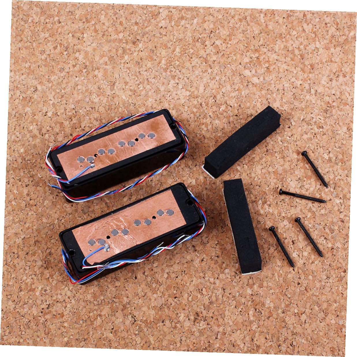 Kisangel Double Layer Vintage Bass Humbucker Pickup Set String Bass Guitar High Output Clarity Wax-potted Design Easy Installation