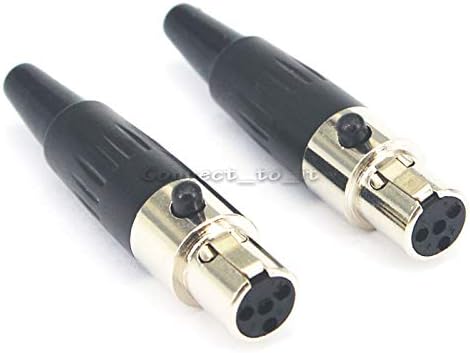Davitu Electrical Equipments Supplies - 100 Pieces by Mini xlr 4 pin female male Audio Microphone connector - (Color: female)