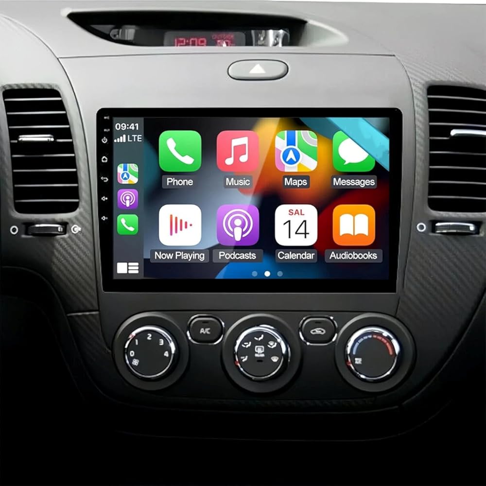 Double Din Radio for Kia K3 2016 [8 Core 4G+64G] Android Radio with Wireless Carplay Android Auto, 9 Inch IPS Touch Screen Car Stereo with Bluetooth, GPS Navigation, Backup Camera, WiFi, SWC, FM