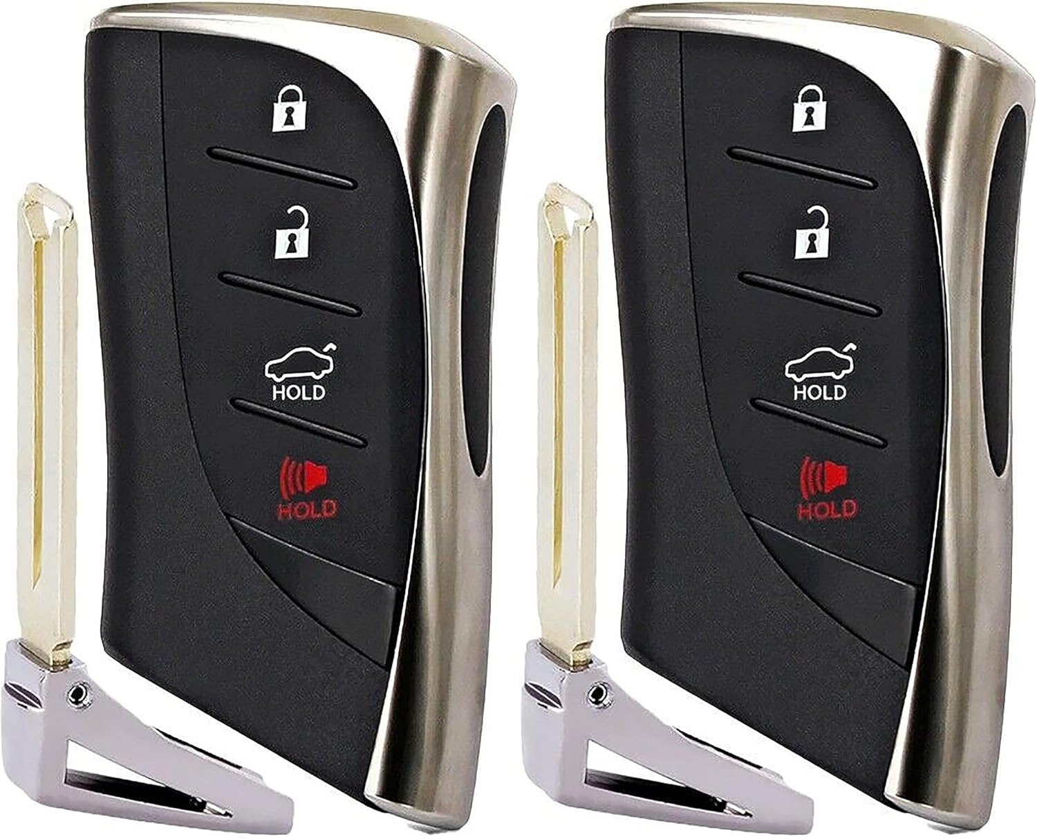 2X New Replacement Proximity Key Fob Remote Compatible with & Fit for Lexus (Read Description) - MPN HYQ14FBF-01