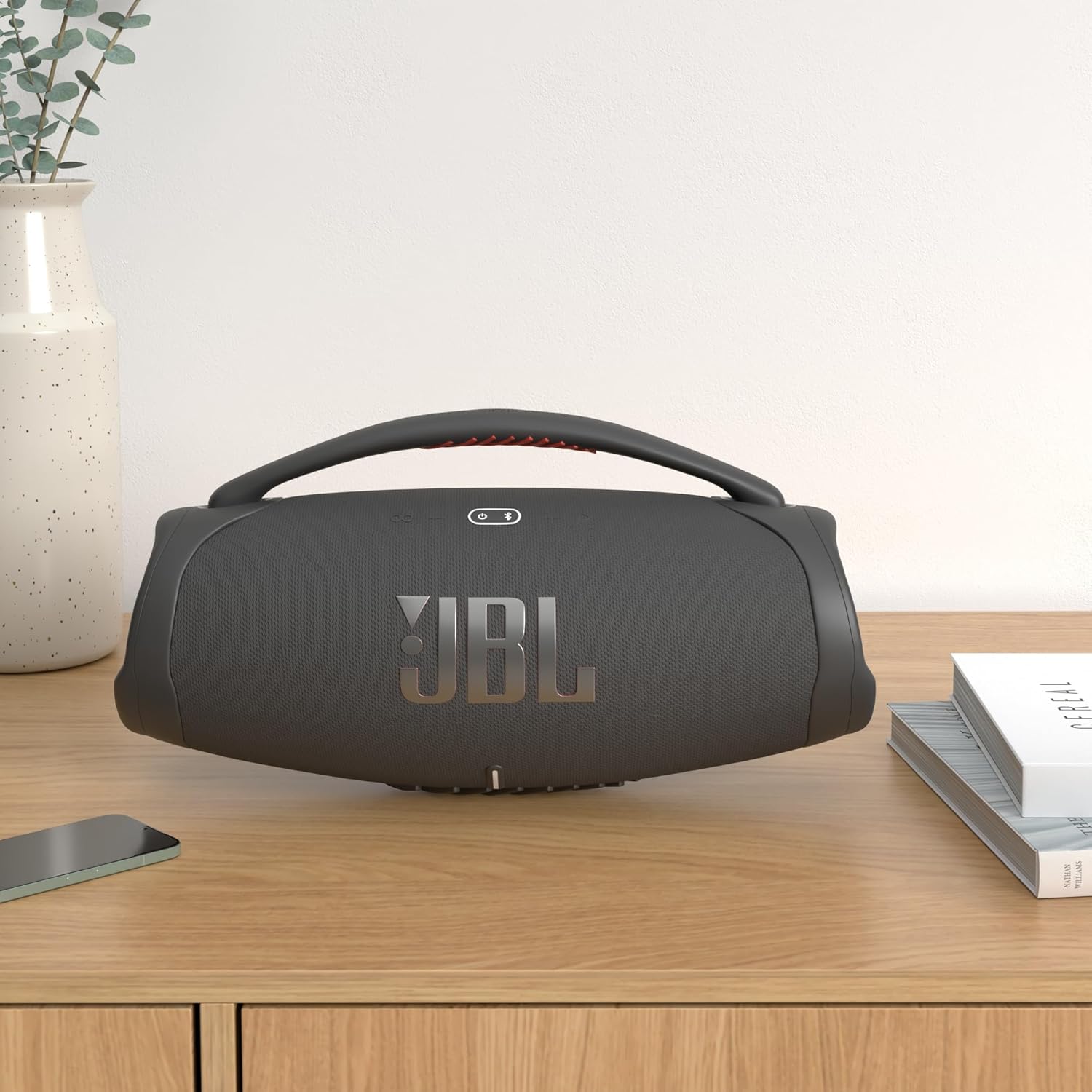 JBL Boombox 3 Waterproof Portable Bluetooth Speaker Bundle with gSport Case and Accessory Pouch (Black)