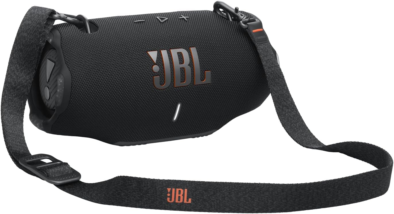JBL Xtreme 4 - Portable Bluetooth Speaker, Powerful Sound and Deep Bass, IP67 Waterproof, 24 Hours of Playtime, Powerbank, PartyBoost for Multi-Speaker Pairing (Black) (Renewed)