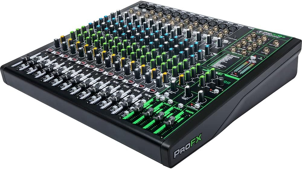 Mackie ProFX16v3 16-Channel Sound Reinforcement Mixer with Built-In FX, Gator Cases G-MIXERBAG-2118 Mixer Bag & Stereo Cable 10' Bundle