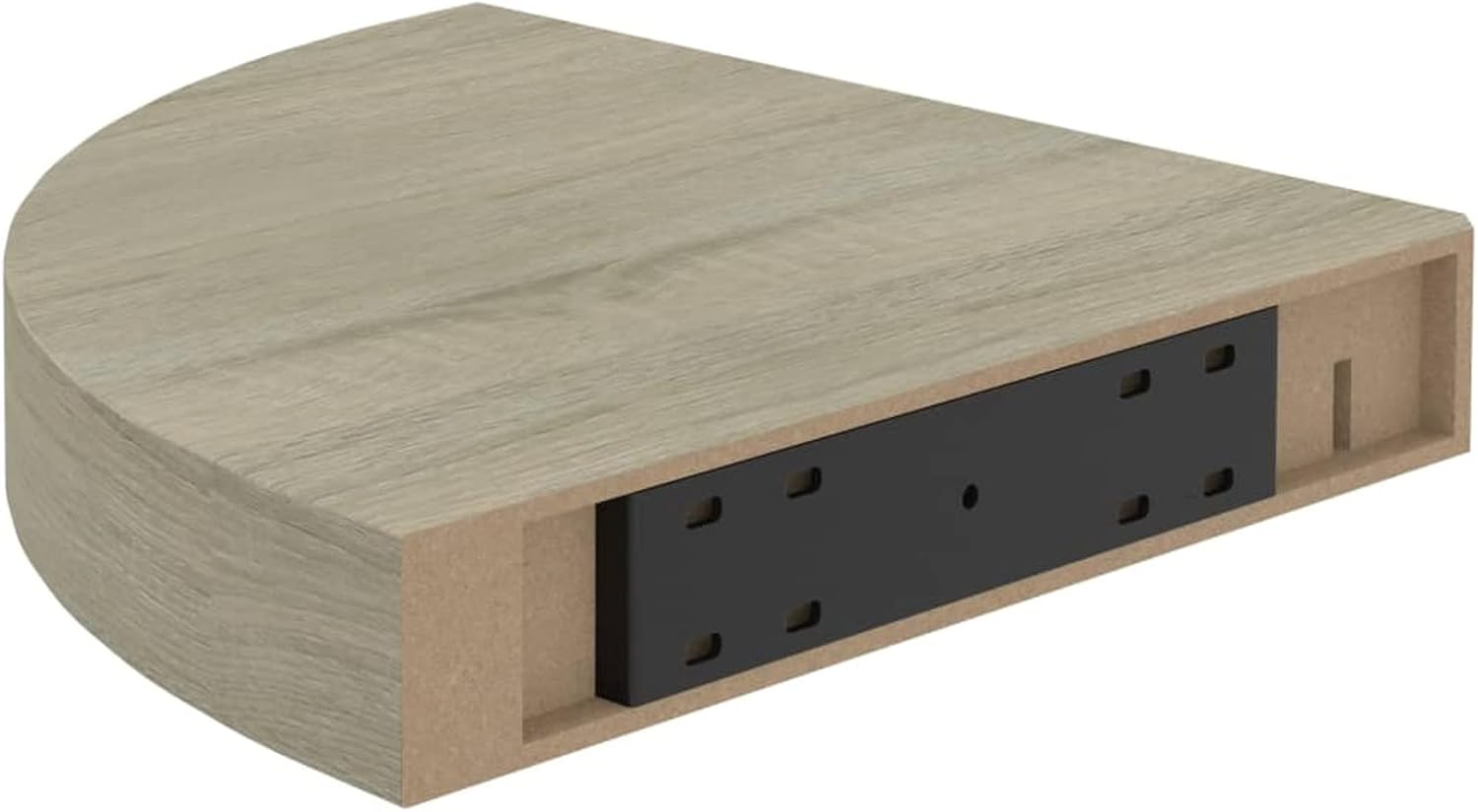 4 Pcs Floating Corner Shelf Brown 9.8