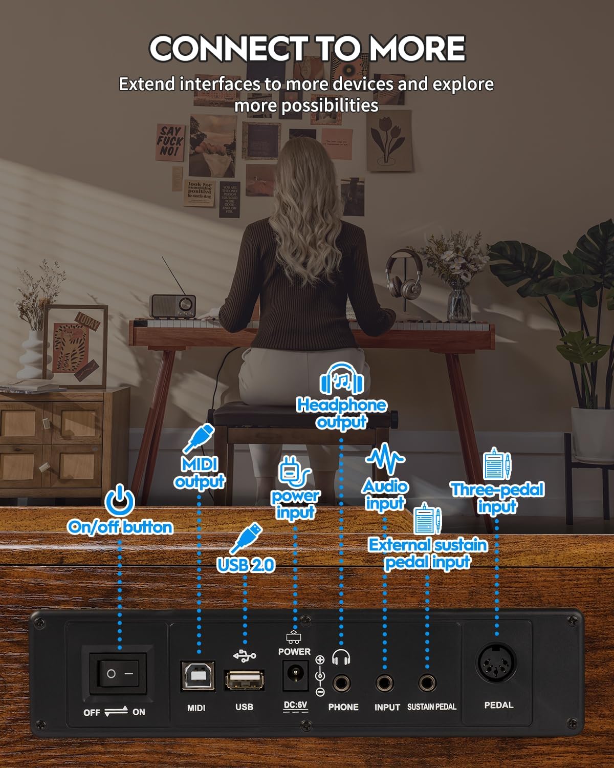STRICH 88 Key Digital Piano & Piano Bench