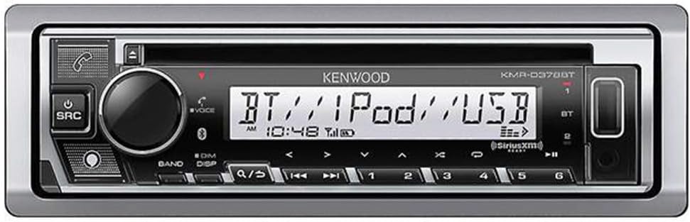 Kenwood KMR-D378BT Marine CD Receiver with Bluetooth and Amazon Alexa (Certified Refurbished)