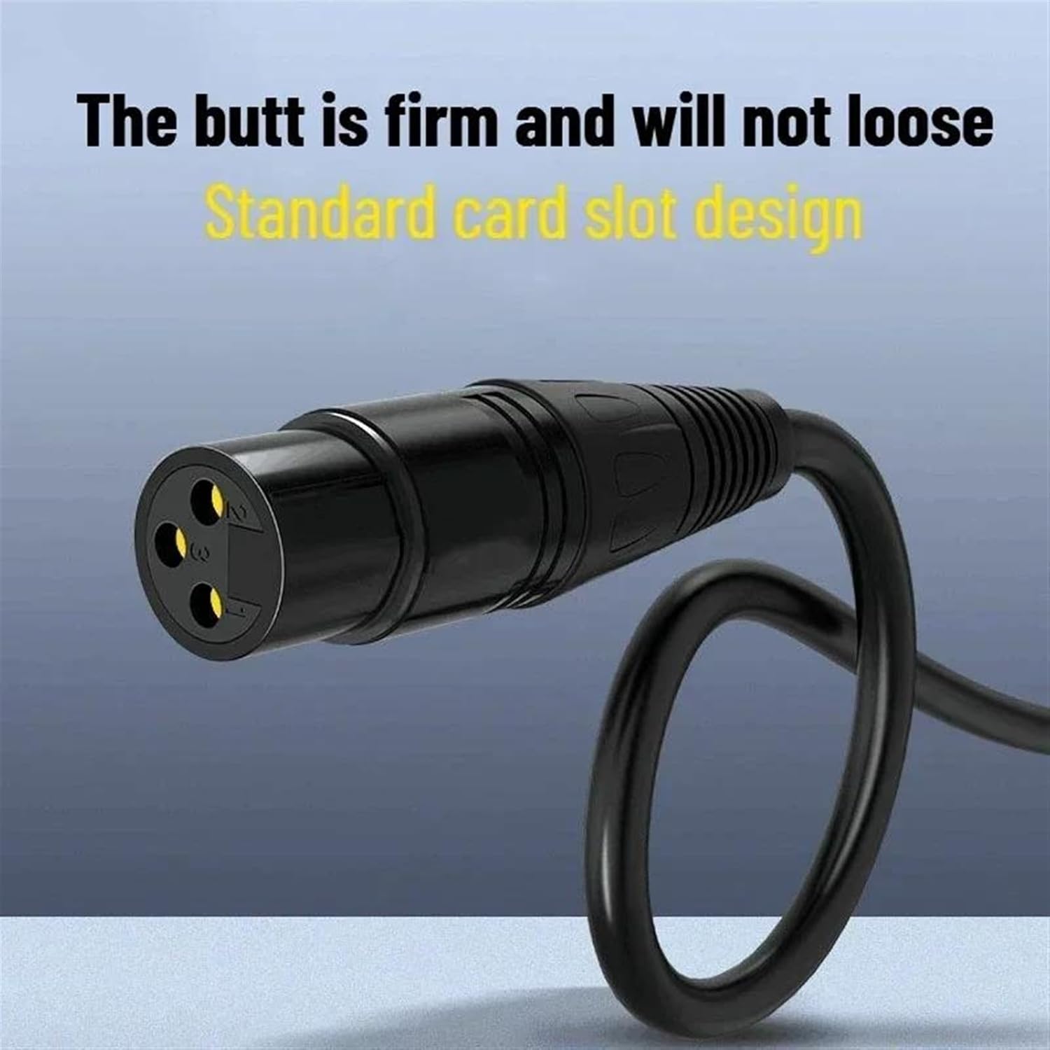 Guitar Audio Cable 6.35mm to XLR Microphone Speakers HiFi Cable 3pin Female to 6.5mm Male for Mixer Guitar Stereo Power Amplifier(Black-TS,15m)