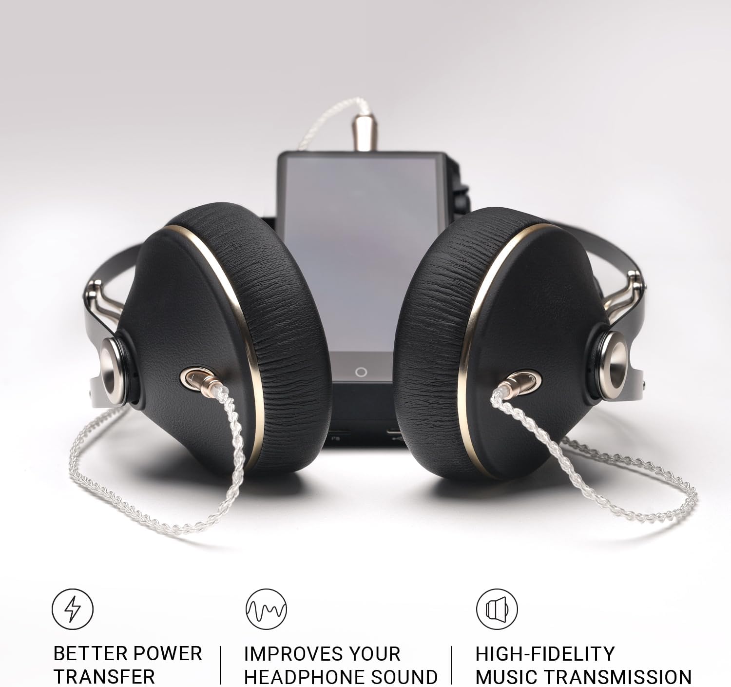 Meze Audio Mono 3.5mm to Balanced 4.4mm Silver-Plated Headphone Cable - 3.9ft.