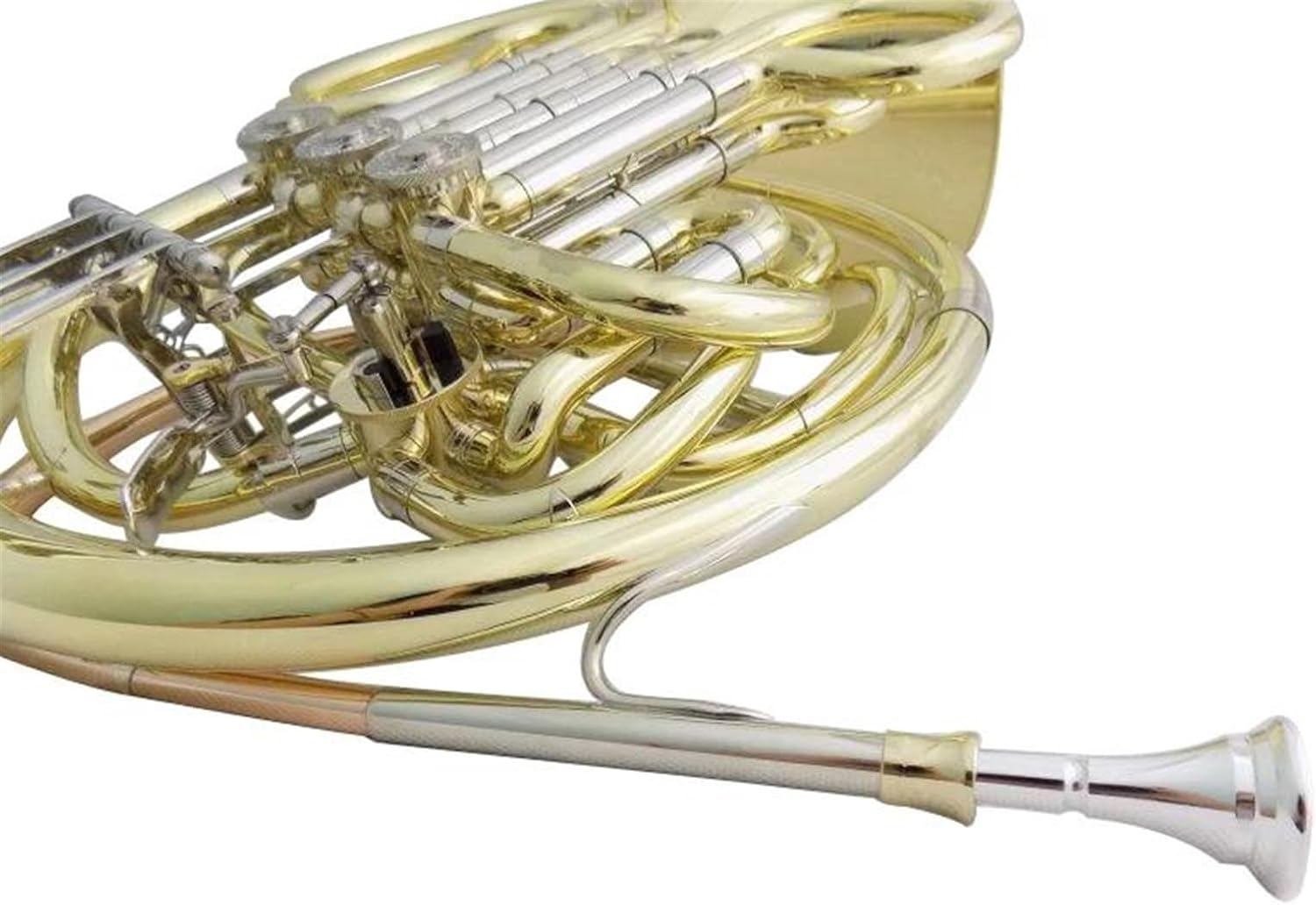 Brass French Horn F/Bb Double French Horn Musical Instruments 4 Valves Divided With Case Mouthpiece Gold Lacquer