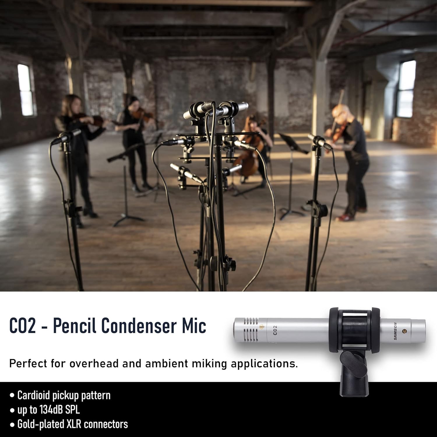 SAMSON DK707 7-Piece Drum Microphone Kit with 7 Premium XLR Mic Cables, XLR-M to -F - Recording Accessory Bundle