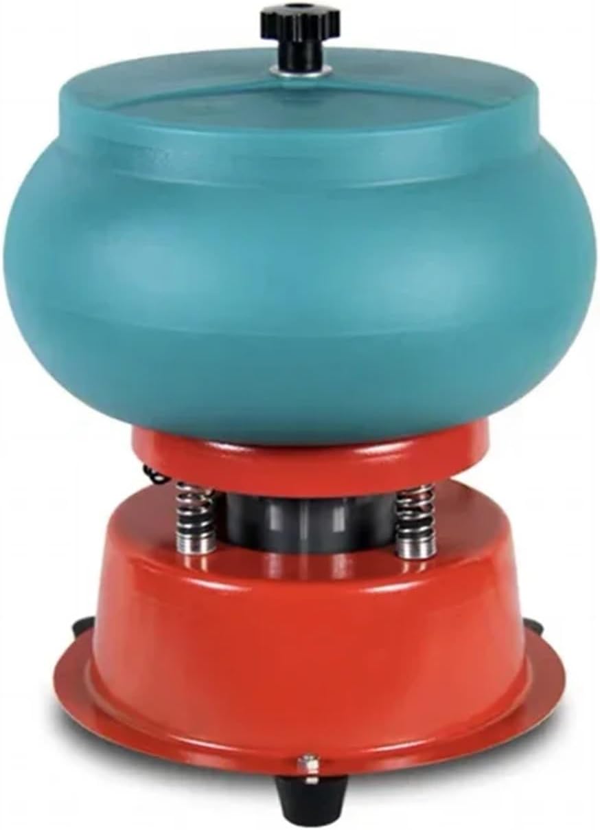 Vibratory Tumbler, Jewelry Vibration Polishing Bucket Burnishing Grinding Rock Drum Machine Making Tool for Jewelry, Wood, Amber, Metal, Jade(12 inch)