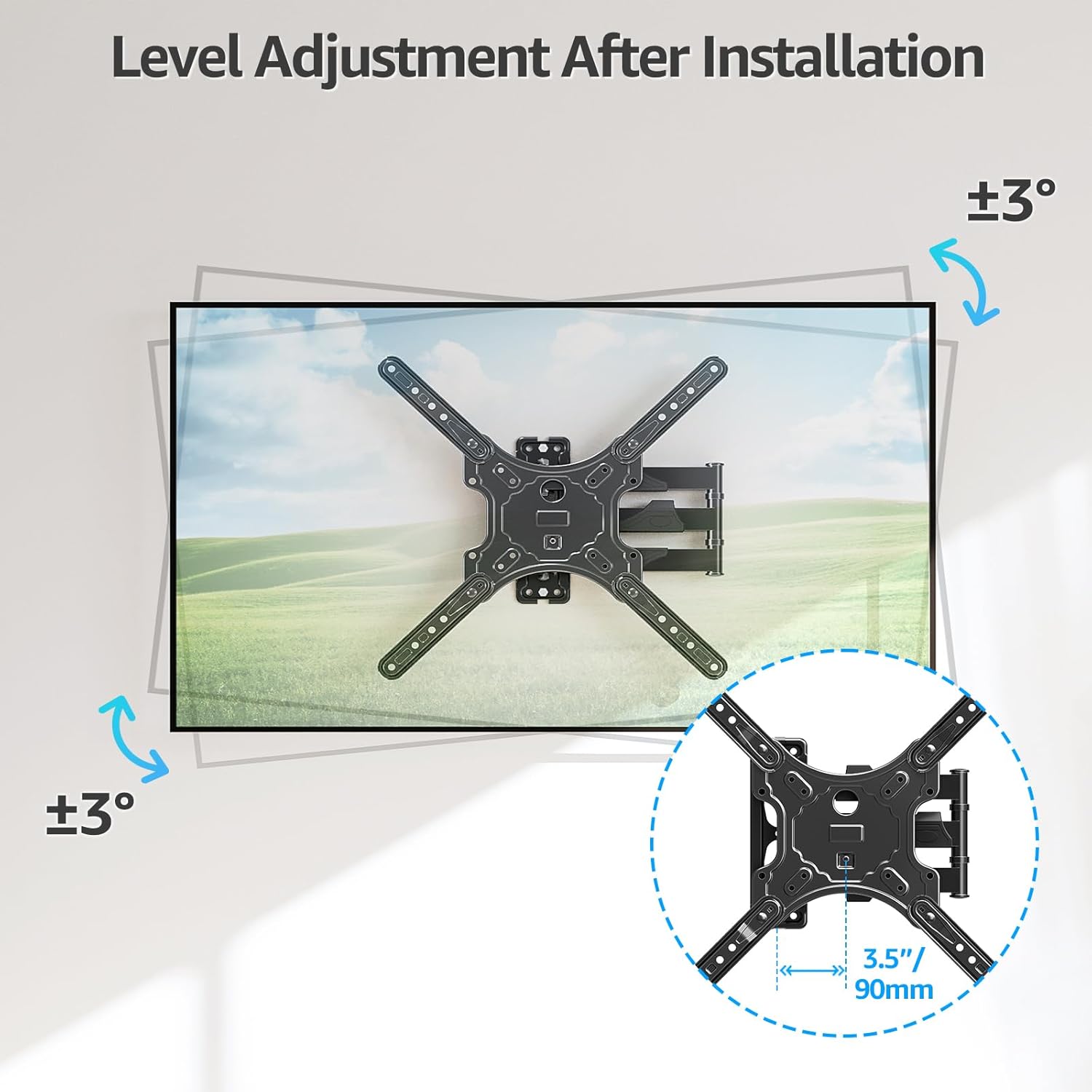 MOUNTUP MU0096 Full Motion TV Wall Mount for 50-110 Inches TVs & MU0009 Full Motion TV Wall Mount for 26-55 Inches TVs Bundle