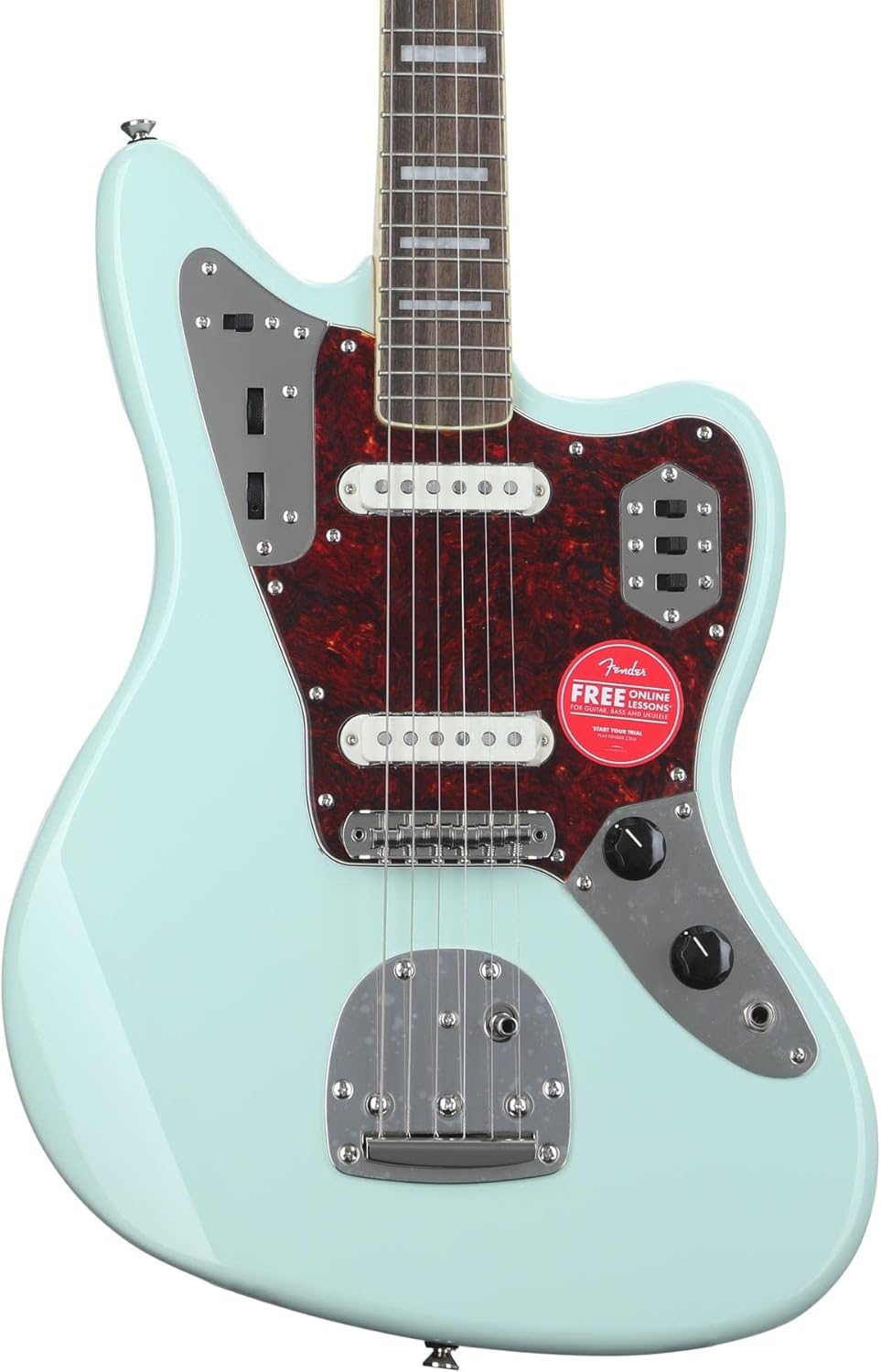 Squier Classic Vibe 70s Jaguar Electric Guitar, with 2-Year Warranty, Surf Green, Laurel Fingerboard